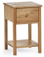 Julian Bowen Coxmoor 1 Drawer Bedside Table Oak | Bedroom Storage Nightstand