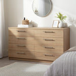 Home Brisbane 8 Drawer Chest - Oak | Smart Clothing Organization