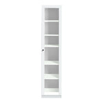 Home Carla 1 Door Display Cabinet - White | Glass Showcase Styling