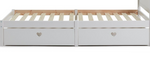 Home Mia Solid Wood 2 Drawers - White | White Bedside Cabinet Girls Bedroom