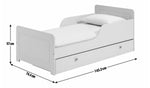 Brooklyn Toddler Bed With Drawer - Grey | Kids Bed, Storage, Low Frame
