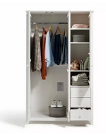 Home Scandinavia 3 Door 3 Drawer Wardrobe White | Large Bedroom Storage Unit