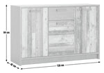 Nubi 3 Door 1 Drawer Chest - Wood Effect ( B Grade 38854 - 38856 )