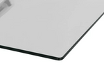 Blake Glass 6 Seater Dining Table - Chrome (B Grade 1057.)