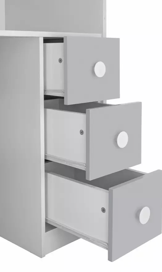 Jackson High Sleeper Bed Frame - White and Grey (B GRADE)