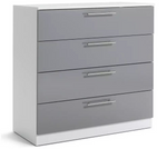 Habitat Munich 4 Drawer Chest - Grey Gloss