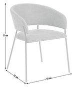 Habitat Sawyer Pair of Fabric Dining Chairs - Charcoal