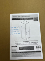 Home Athina 500mm Fitted Kitchen Tall Unit - Grey (B Grade)