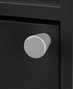 Home Prime Mirrored Bathroom Tallboy Black | Freestanding Bathroom Storage Unit