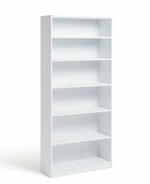 Maine Deep 6 Shelf Bookcase - Shelving Storage Unit Display Cabinet - White