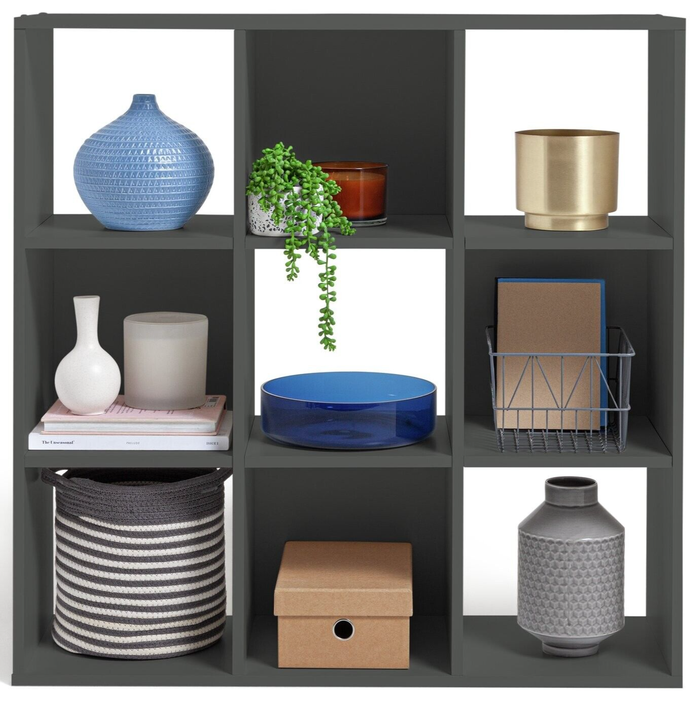 Habitat Squares 9 Cube Storage Unit - Anthracite