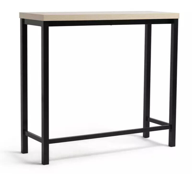 Habitat Zayn Metal 2 Seater Bar Table - Black & Birch ( B Grade 36563 )