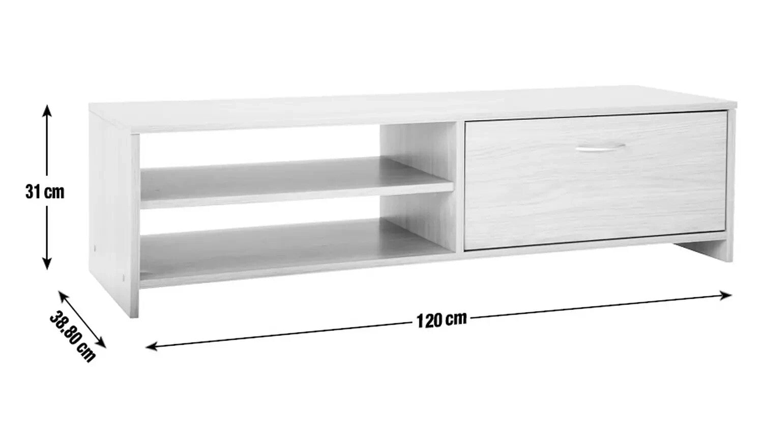 Habitat Squares 1 Drawer TV Unit - White