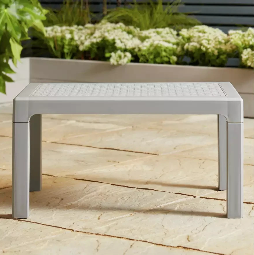 Home Baltimore 2 Seater Plastic Garden Bistro Set | Outdoor Patio Table & Chairs