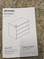 Jenson 3 Drawer Chest - Black Brown (B Grade)