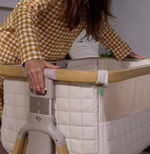Tutti Bambini CoZee Sense Bedside Crib Sand | Baby Bedside Sleeper Crib