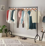 Heavy Duty 6 Feet Wide Clothes Rail Black | Garment Hanging Rail Clothes Storage