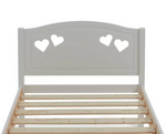 Mia Single Bed Frame - White With Memory Foam Mattress
