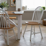 Burford Pair of Solid Wood Dining Chairs - White