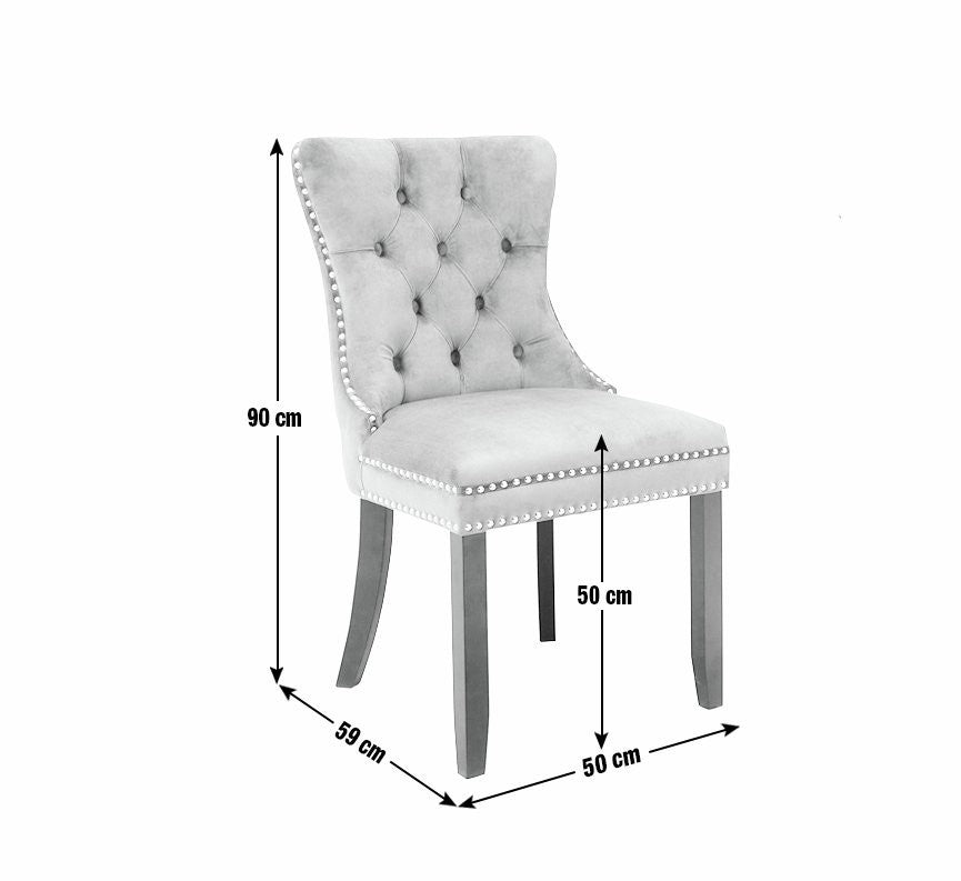Home Princess Velvet Dining Chair - Taupe | Elegant Mealtime Seating