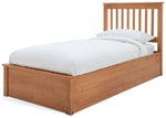 Aspley Single Wooden End Lift Ottoman - Oak Stain | Modern Bedroom Upgrade