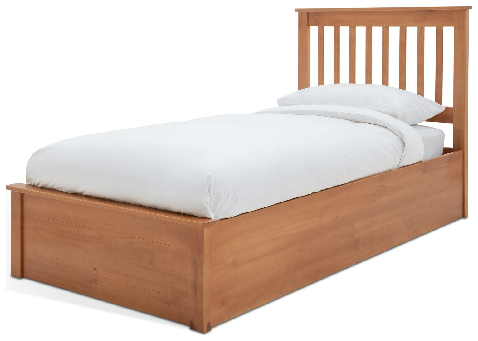 Aspley Single Wooden End Lift Ottoman - Oak Stain | Modern Bedroom Upgrade