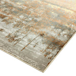 Asiatic Aurora Shiny Abstract Gold Cut Pile Rug - 170x120cm