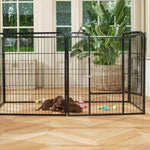 Lords & Labradors Puppy Play Pen Black - 80cm | Secure Containment Space