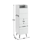 Habitat Skandi 5 Drawer Tallboy - White Two Tone ( B Grade 20386)