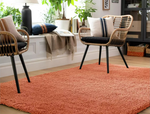 Habitat Noodle Shaggy Plain Rug - Terracotta - 160x230cm