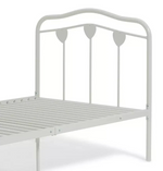 Home Hearts Single Metal Bed Frame - White | Sturdy Durable Bedframe for Bedroom