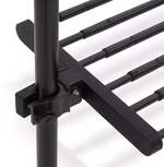 Double Adjustable Ceiling Clothes Rail Black | Hanging Garment Storage Rack