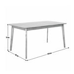 Skandi Walnut Veneer 6 Seater Dining Table | Wooden dining table