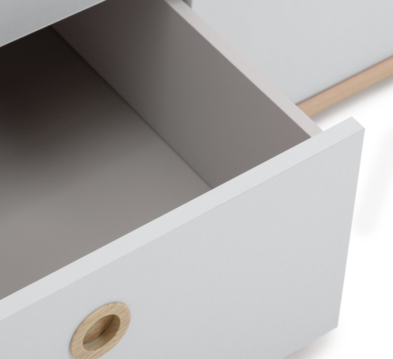 Camden 3 Door 3 Drawer Wardrobe - Grey & Acacia | Large wardrobe with drawers