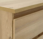 Home Jenson 2 Drawer Bedside Table Oak Effect | Bedroom Storage Nightstand Unit