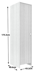 Seville 1 Door Wardrobe - Anthracite