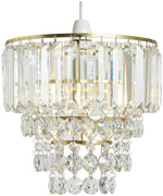 BHS Monroe Glass Easy Fit Pendant Light - Brass