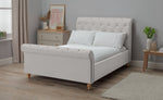 Harrogate Kingsize Velvet Bed Frame - Silver | Luxury Bedroom Style