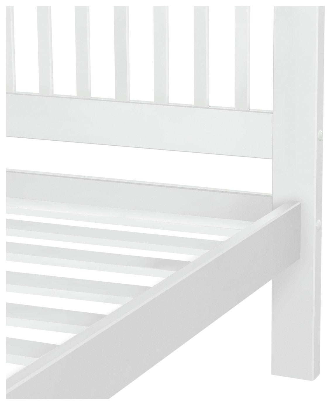 Home Aubrey Double Wooden Bed Frame - White (B GRADE)