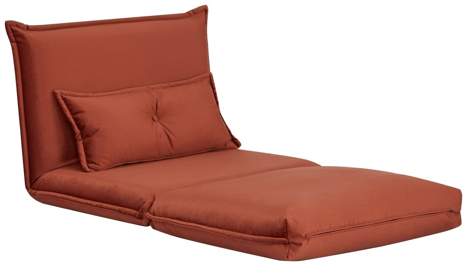 Lottie Fabric Chair Bed - Rust