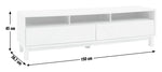 Fynn 2 Drawer TV Unit - Oak | Contemporary Media Furniture