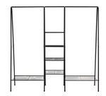 Kevin Triple Clothes Rail Black | Heavy Duty Garment Hanging Rail Clothes Storag