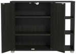 GFW Bideford 2 Door Shoe Storage Cabinet - Black | Footwear Storage Solution
