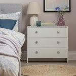 Seville 3 Drawer Chest - White | Bedroom Storage Unit for Clothes & Accessories