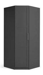 Munich Panelled Corner 1 Door Wardrobe Anthracite | Space Saving Bedroom Storage