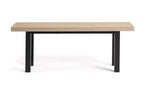 Home Zayn Dining Table & 2 Benches Birch | Space Saving Dining Furniture Set