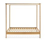 Akari 4 Poster Kingsize Wooden Bed Frame - Natural | King size poster bed