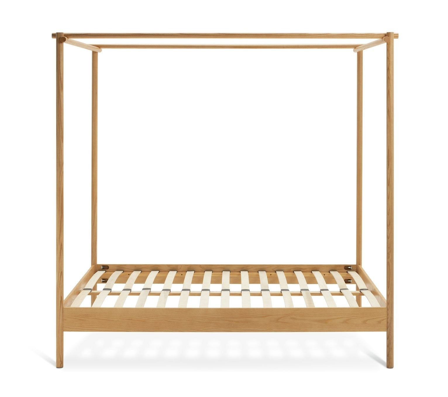 Akari 4 Poster Kingsize Wooden Bed Frame - Natural | King size poster bed