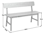 Nel Wood Veneer Dining Bench - Oak | Oak finish bench