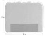 Onda Linen Kingsize Headboard - Stripe Plum | Soft Bed Backboard